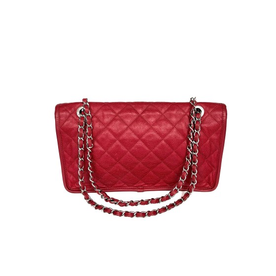 Chanel Classic Flap Medium Bag in Quilted Caviar Leather